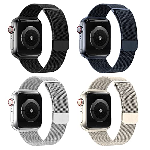 GURINA 4 Pack Metal Strap Compatible Apple Watch Straps 40mm 38mm 41mm