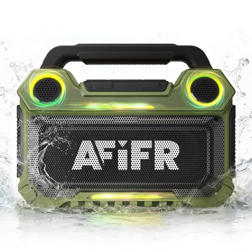 Image of Outdoor Bluetooth Speaker 160W: IP67 Waterproof, 24H, TWS | Rugged portable speaker with deep bass, LED lights, TWS pairing for parties, beach, travel, camping, garage