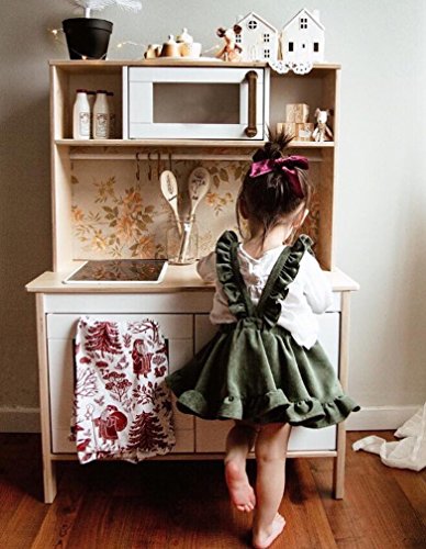 Image of Specialcal Baby Girls Velvet Suspender Skirt Infant Toddler Ruffled Casual Strap Sundress Summer Outfit Clothes