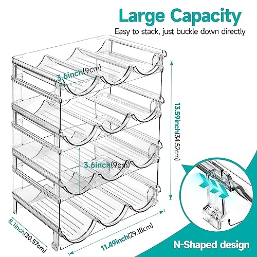 Sbosbo Water Bottle Organizer, Stackable Bottle Storage Rack, 4 Pack Water Bottle Holder For Kitchen Fridge Cabinet Organization And Storage, Plastic Wine Rack/Drink Bottle Holder (4 Pack) #TOP2