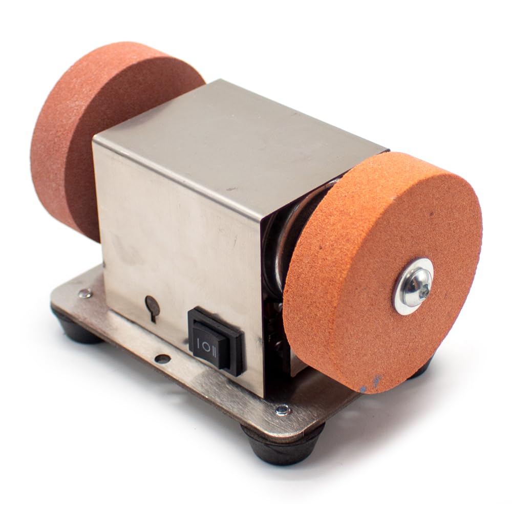 Benchtop Mini Electric Sanding Polishing Grinding Drilling Machine DIY Benchtop Grinder Knife Sharpner with B12 Drill Chuck