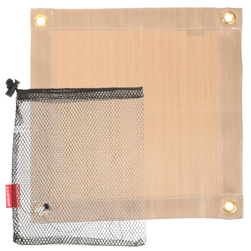 Garneck 1 Set Portable Fireproof Grill Blanket Multi Function Insulation Mat for Outdoor Safety Lightweight Fire Blanket Easy to Clean Camping Accessory