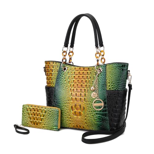 Image of J'OMOR by Mia Tote Bag for Women, Handbag Set with Wallet Top-Handle Bag Vegan Leather Purse