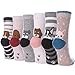 Dosoni Girl Cartoon Animal Cute Casual Cotton Novelty Crew socks 6 packs-Gift Idea (Cute Dogs)