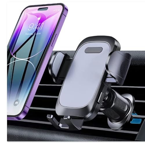 Cezuly 360 Rotatable Vent Clip Car Phone Holder for iPhone 14 Pro/Samsung Galaxy, Compatible with All 4