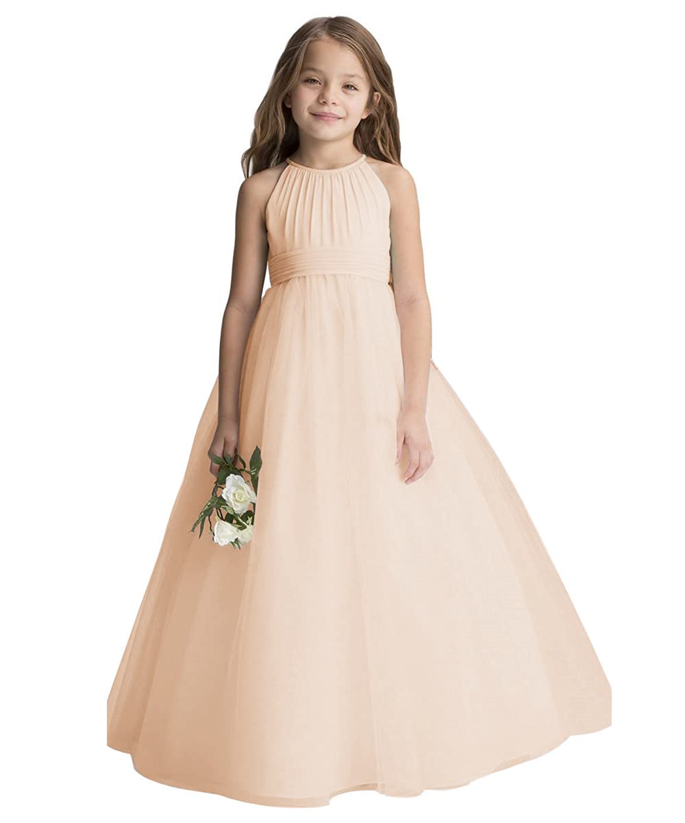 Aibaowedding Blumenmädchen Tüll Chiffon Kleider Kinder Hochzeit Festzug Ballkleider