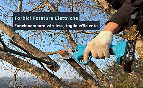 Laecabv Forbici Potatura Elettriche 40mm Progressivo Professionali Cesoie per Potatura con 2 21V/2Ah batteria per potatura Giardinaggio Ulivi Albero da frutta vigneto (LA-8605) - Image 5