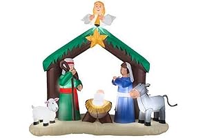 Gemmy 36707 Christmas Nativity Scene Airblown Inflatable - 7 Feet