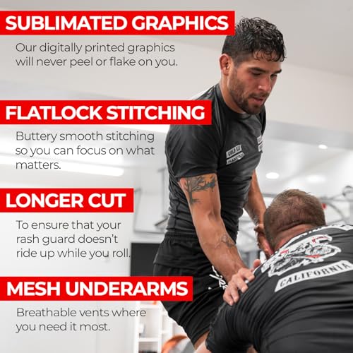 Gold BJJ Combat Club Rash Guard - Short Sleeve No-Gi and Gi Jiu Jitsu Rashguard for Men and Women, Black4