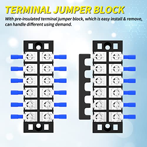 Joinfworld TB-3506 35A Terminal Block 6 Position Screw Terminal Strip Dual Row thumb #4