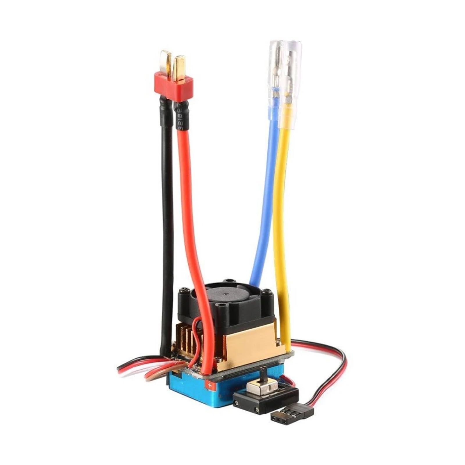 Per 1/10 60A Dual Mode Regolatore Velocità Spazzolato ESC Con Ventola Raffreddamento 2-3S LiPo 6-9NiMH RC Ricambi Auto Accessori ESC RC