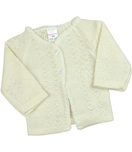 Babyprem Bebé Cárdigan Rebeca Chaqueta de Punto Ropa Niños Niñas 50-56cm Recién Nacido Crema