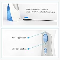 Vista 6 de Cable de carga inalámbrico para Waterpik WP360 WP462 WP450 WP360W WP462W WP450W WP450W Cable de alimentación de hilo dental de agua 3V DC adaptador