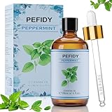 PEFIDY aceite de menta 118ml – 100% aceite de menta natural – Ideal para aromaterapia, difusores, aire fresco, lámparas aromáticas, velas aromáticas y jabones
