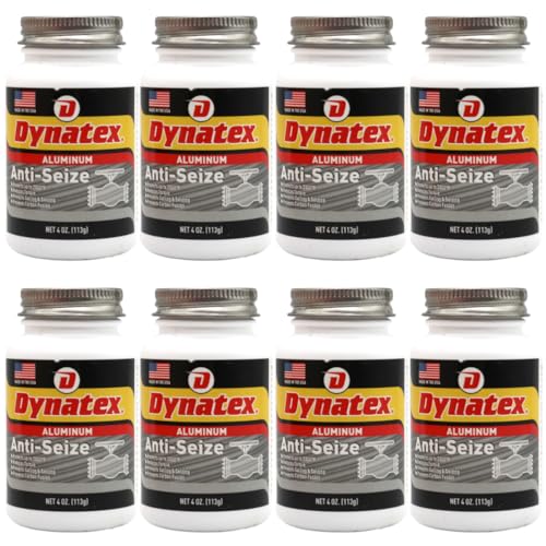 Image of Dynatex Aluminum Anti-Seize 4 oz Can - General Purpose, Prevents Galling Seizing Corrosion, High Heat & Pressure Resistant, Aluminum & Graphite (8-Pack)