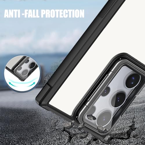 Funda Samsung S24 antideslizante que evita caídas con soporte azul 8