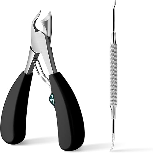 Miniatura 8 de MR.GREEN Cortador de uñas encarnadas de acero inoxidable, bueno para cortar uñas gruesas y duras, herramientas de pedicura (morado + removedor de