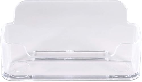 Miniatura 1 de Beauticom Soporte organizador de tarjetas de visita de estilo redondo para oficinas, recepcionistas, salones y negocios (transparente, 6 piezas)