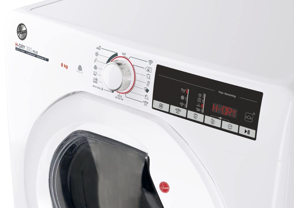 Hoover H-DRY 300 HLE C8TG-S Wäschetrockner/Energieeffizienzklasse B/Füllmenge 8 kg/Smarte Bedienung/Symbolblende