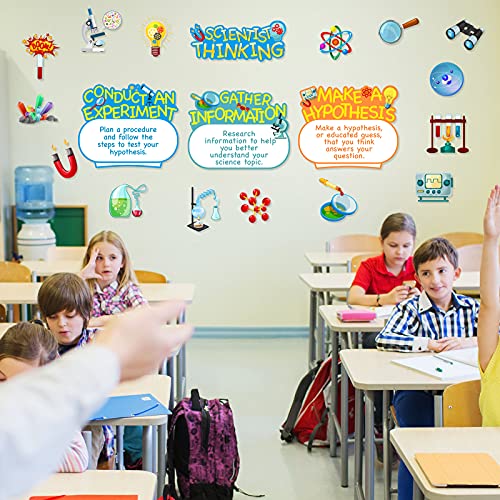 25 Pieces Science Bulletin Board Set, Multi Colors Science Theme Cutouts Science Board Posters Science Lab Card Decorations With Adhesive Dots For School, Classroom, Office, Chemistry Party Supplies #TOP5