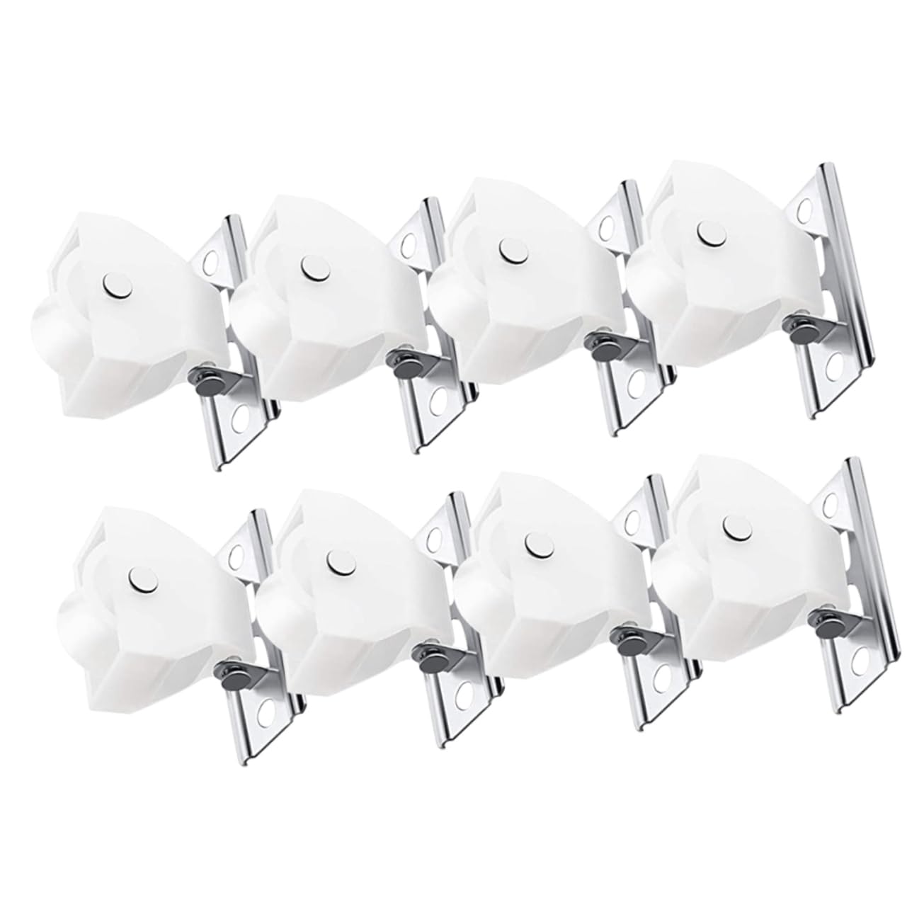 HOLIDYOYO 2sets Roman Shades Cord Locks Drapery Hardware Drawstring Cord Easy Install Pulley for Curtain Tracks 8pcs*2