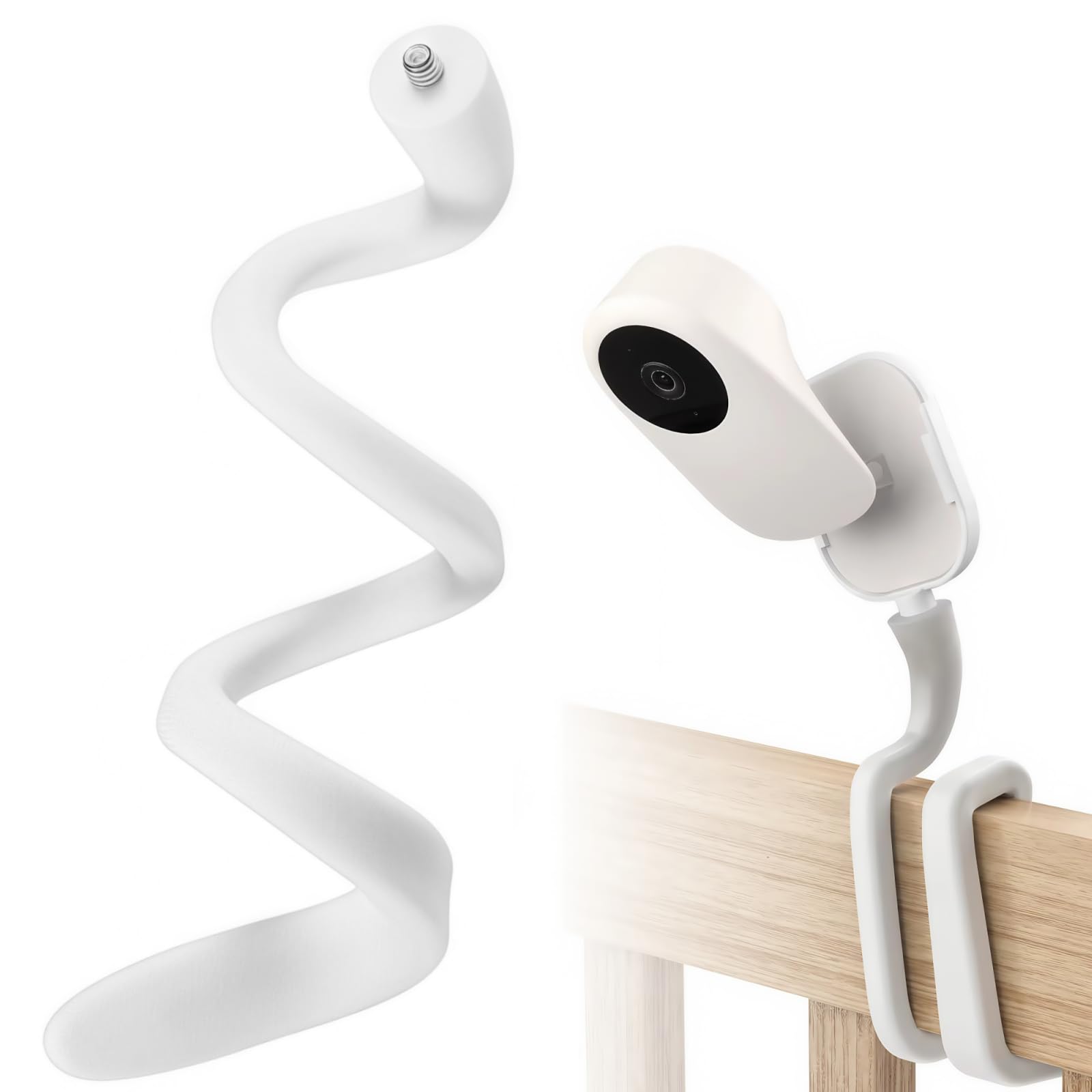 YUNSHANGHT Baby Monitor Holder - Universal No Drill Mount with 1/4" Thread, Flexible Camera Bracket for Babystar Vtech, Nanit, Motorola