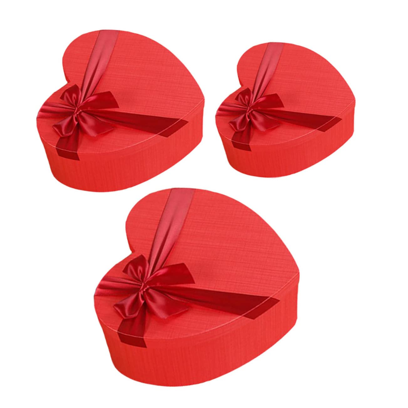 Abaodam Herzförmige Geschenkboxen 3 Stück aus Papier für Hochzeit Weihnachten Valentinstag