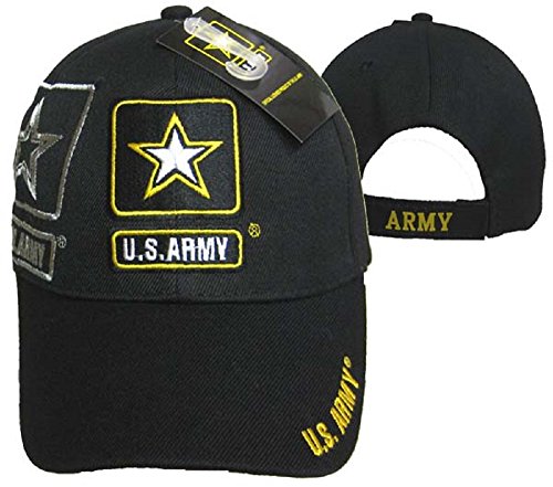 Gorra de béisbol bordada U.S. Army Star Shadow negra miniatura 1