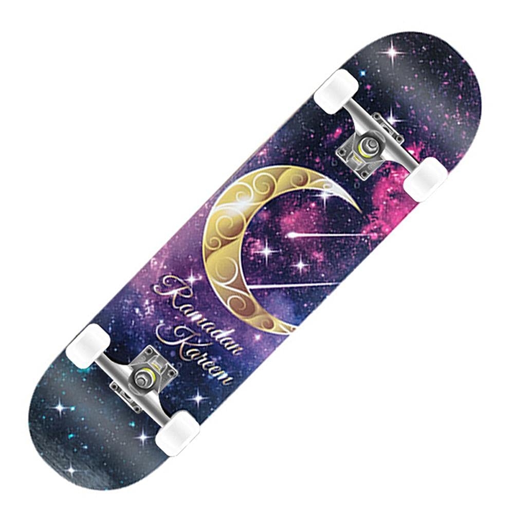 Skateboard, Skateboard Complet 31 x 8 Pouces, Double Kick Trick Board, Skateboards for débutants, Adultes, Enfants, Adolescents