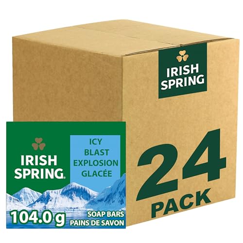 Irish Spring Icy Blast Bar Soap for Men, Mens Soap,