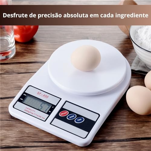 Balança de Cozinha 10 Kg Digital Eletrônica de Comida para Dieta Nutrição Casa Cozinha Alta Precisão