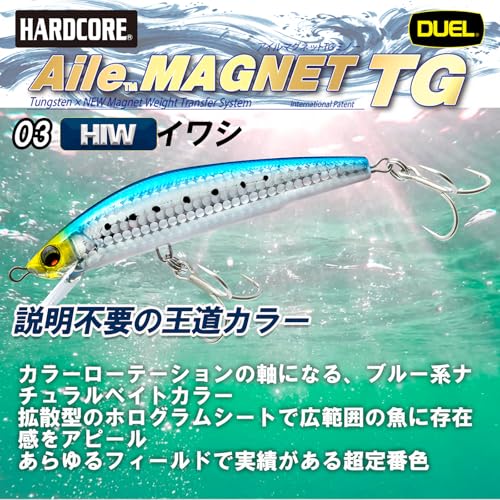 DUEL(デュエル)アイルマグネット TG ミノー 125F 125mm フローティング イワシ 9枚目