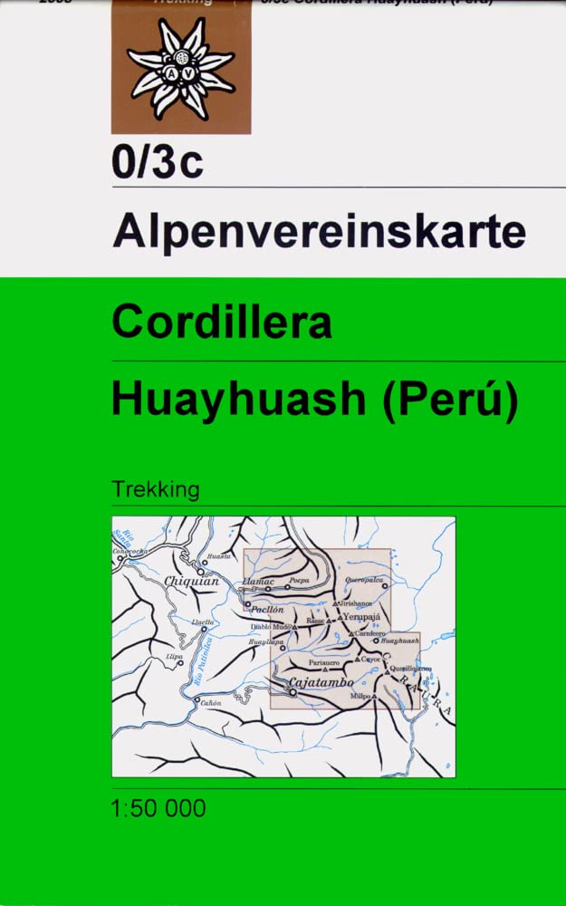 Cordillera huayhuash (peru): Trekkingkarte 1:50.000: 0/3c