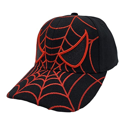 Kid's Youth Spider Man Hat - Adjustable Baseball Cap (Black Spider Eyes) #TOP1