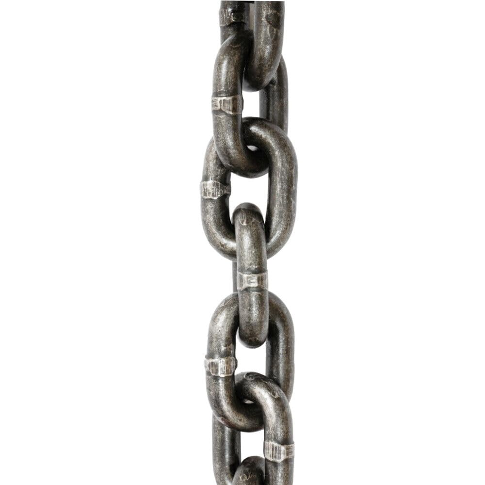 Cadena de 8 mm, cadena de 4 hebras, cadena de acero, cadena de eslabones para maquinaria, fábricas, almacenes, garajes, 5 t 1,5 m de largo.