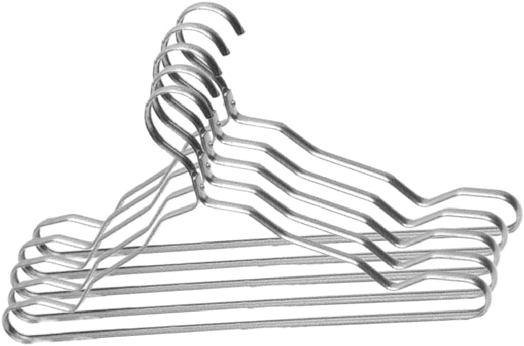 Ciieeo 10pcs Skid Resistance Metal Clothes Hangers Aluminium Alloy Wardrobe Hangers Non-tracing Dark Grey for Home Clothing Shops and Laundries