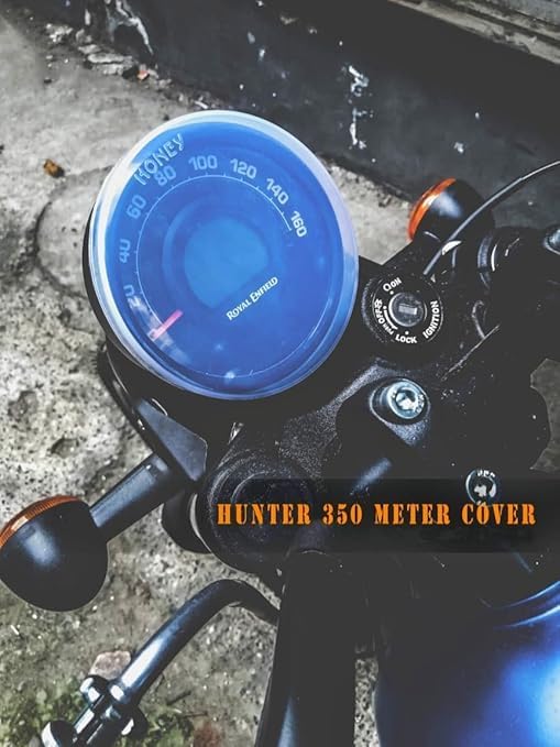 Image of Monsoon Speedometer Cap Cover, Rain Cover with Heavy Duty Microfibre, Compatible With Hunter 350 CC (hunter speedo White)