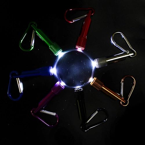 Miniatura 5 de PROLOSO Mini linterna LED llaveros portátil linterna llavero mosquetón juguetes a granel para niños recuerdos de fiesta camping senderismo 15