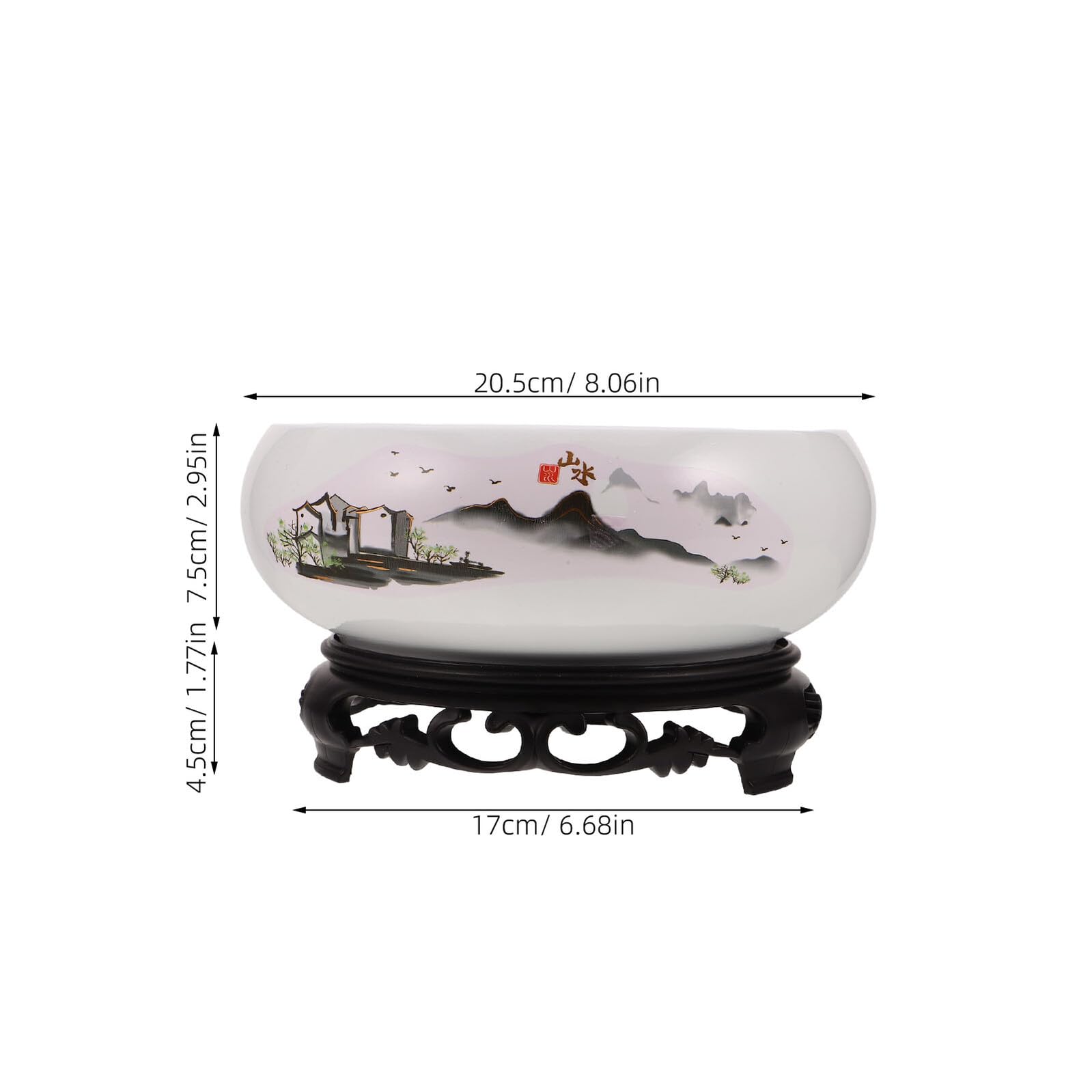 Toyvian Ceramiczna Doniczka Hydroponiczna Lotus Bowl Biała Porcelana z Podstawą Hydroponiczny Poidełko Do Roślin Wodnych i Kwiatów Wewnętrznych Stabilny Doniczkowy Pojemnik Lilii Wodnej