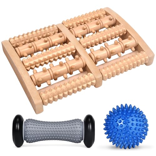 Specaniu 3PCS Foot Roller Plantar Massager for Plantar Fasciitis Relief and Reflexology, Plantar...