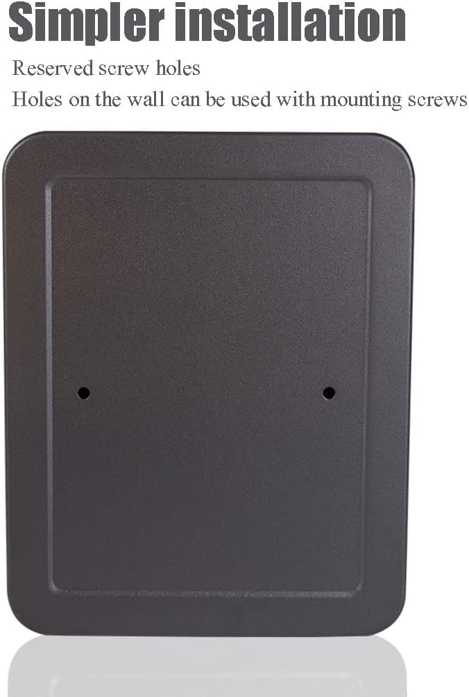 Armario de acero para llaves montado en la pared, con cerradura de combinación de código reajustable, caja de seguridad digital negra con ganchos y etiquetas de identificación