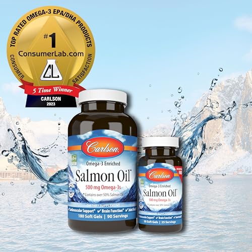 Aceites, gnc salmon oil 1000 mg 180 caps Marca Carlson (3)