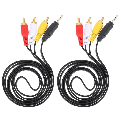 Cable auxiliar 3.5mm a 3 conectores 2 piezas miniatura 1