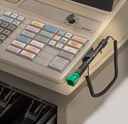 Dri Mark Dual Test - The Original Smart Money Pen with UV LED Cap Counterfeit Bill Detector System - 4 Dual Detectors UV Light/Pen Combinations Plus 2 Adhesive Holders with Coil