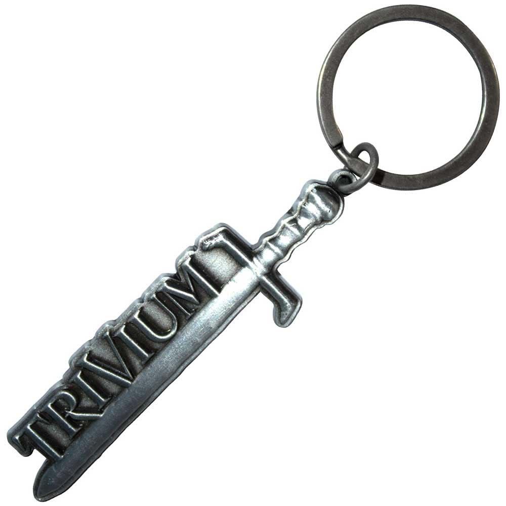Rock Off Officially Licensed Products Unisex Silver Trivium Sword Keychain