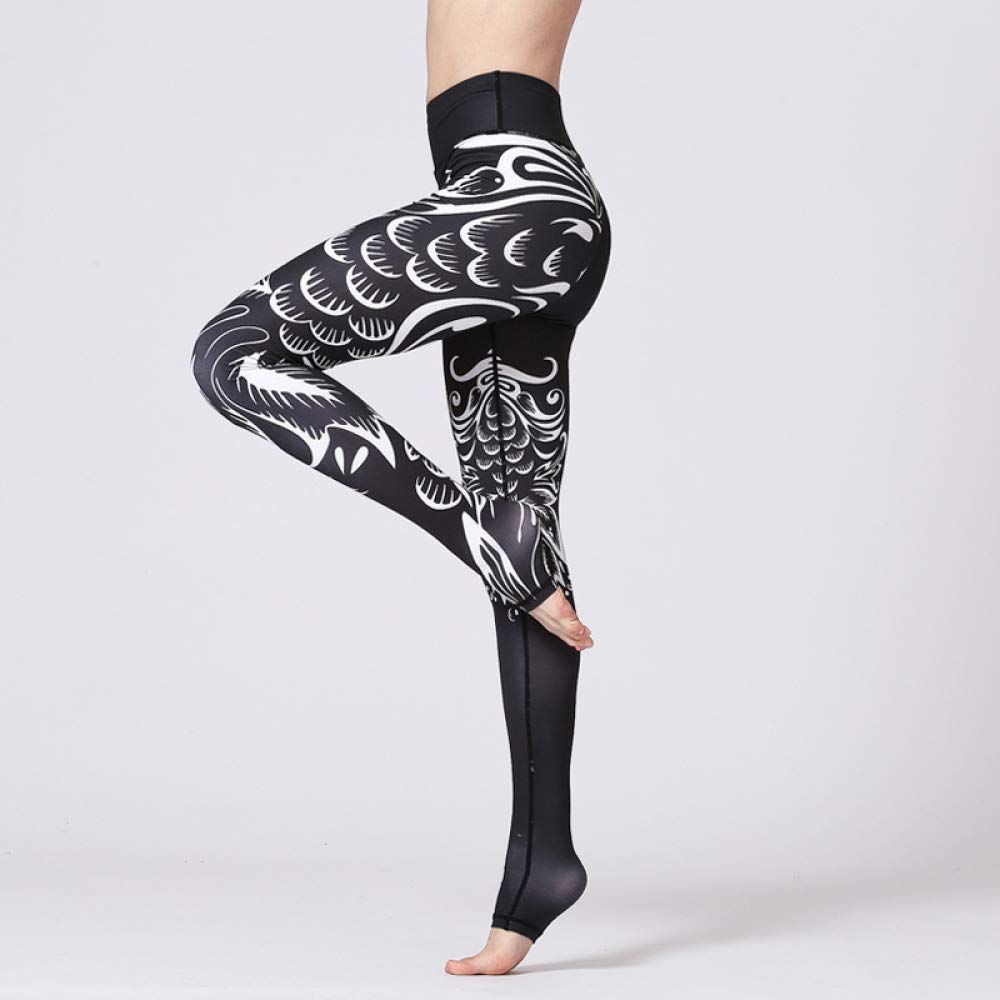 Yogahosen Damen, Yogahosen Damen High Waist Gym Sport Leggings Bauchkontrolle Laufen Workout Kompressionsstrumpfhose Stretch Trainingshose Mit Aufdruck