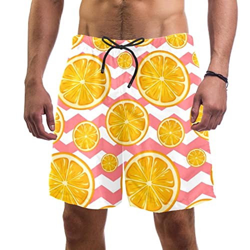 Short de plage séchage rapide anti-humidité avec motif tranches d'orange