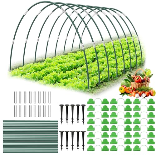 40 Piezas Arcos para Invernadero, Aros de Invernadero para Tunel, Aros De Soporte De Jardin, Aros De Invernadero para Cultivar Túneles, DIY Planta de Apoyo de Estacas de Jardín