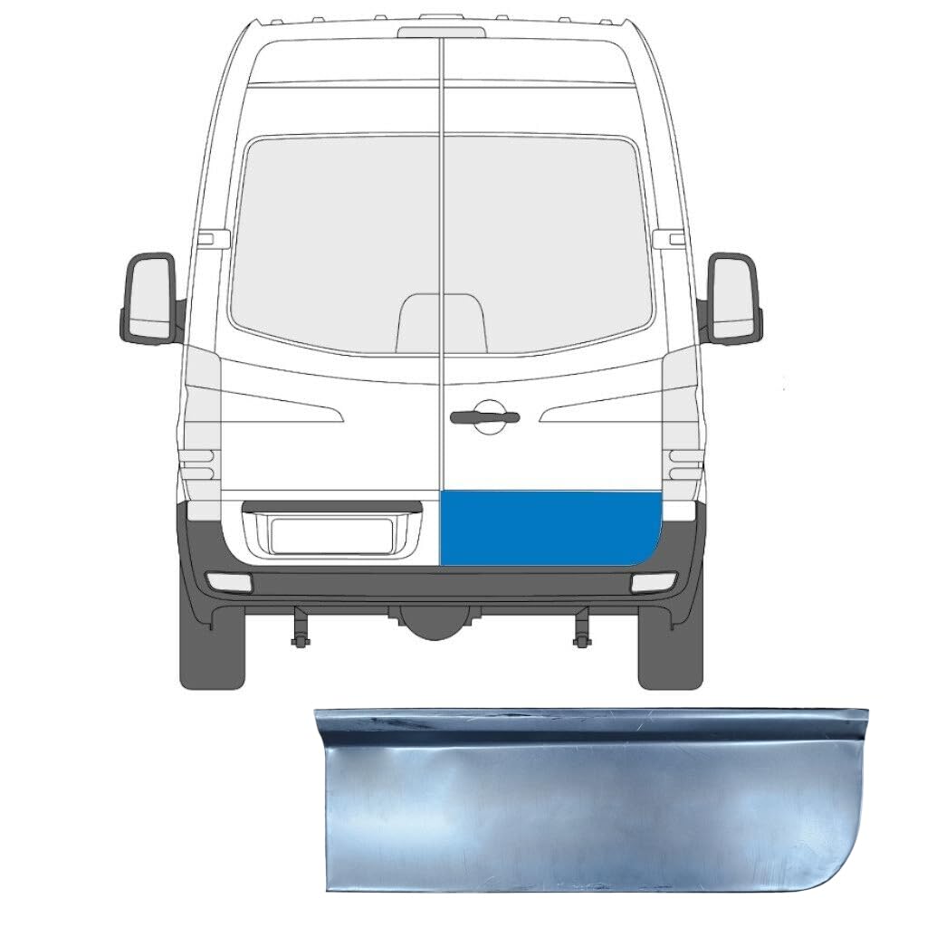 Reparaturblech niedrige hintere Tür für Volkswagen Crafter 2005-2017 / Rechts