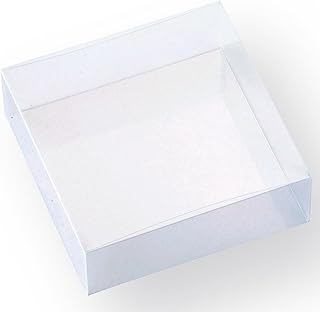 【5個】透明クリアボックス(かぶせ式) 15×15×5cm【 フタ かぶせ式 ギフトボックス 透明 箱 ラッピング クリアケース ストア・エキスプレス 】 61-820-55-5_36092-3358